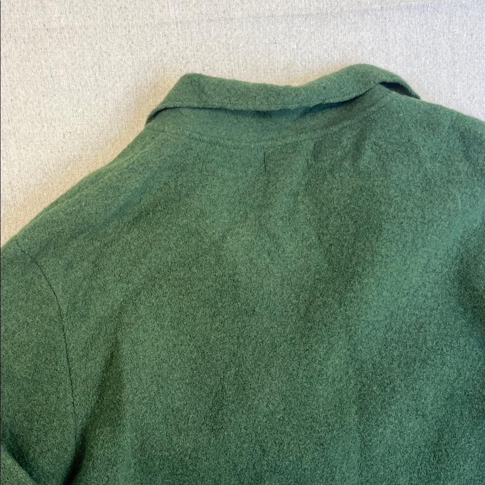 Lands’ End 100% Wool Green Button Front Jacket 24W Plus - Picture 8 of 13